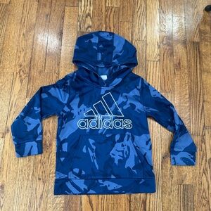 Adidas Kids Blue Camo Hoodie - Size 5